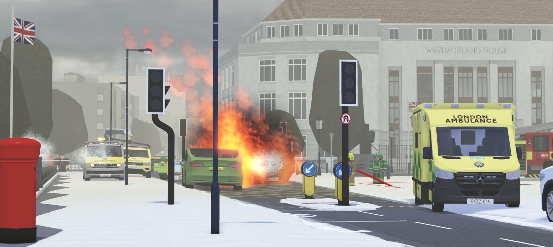Road traffic collision at Westmorland House