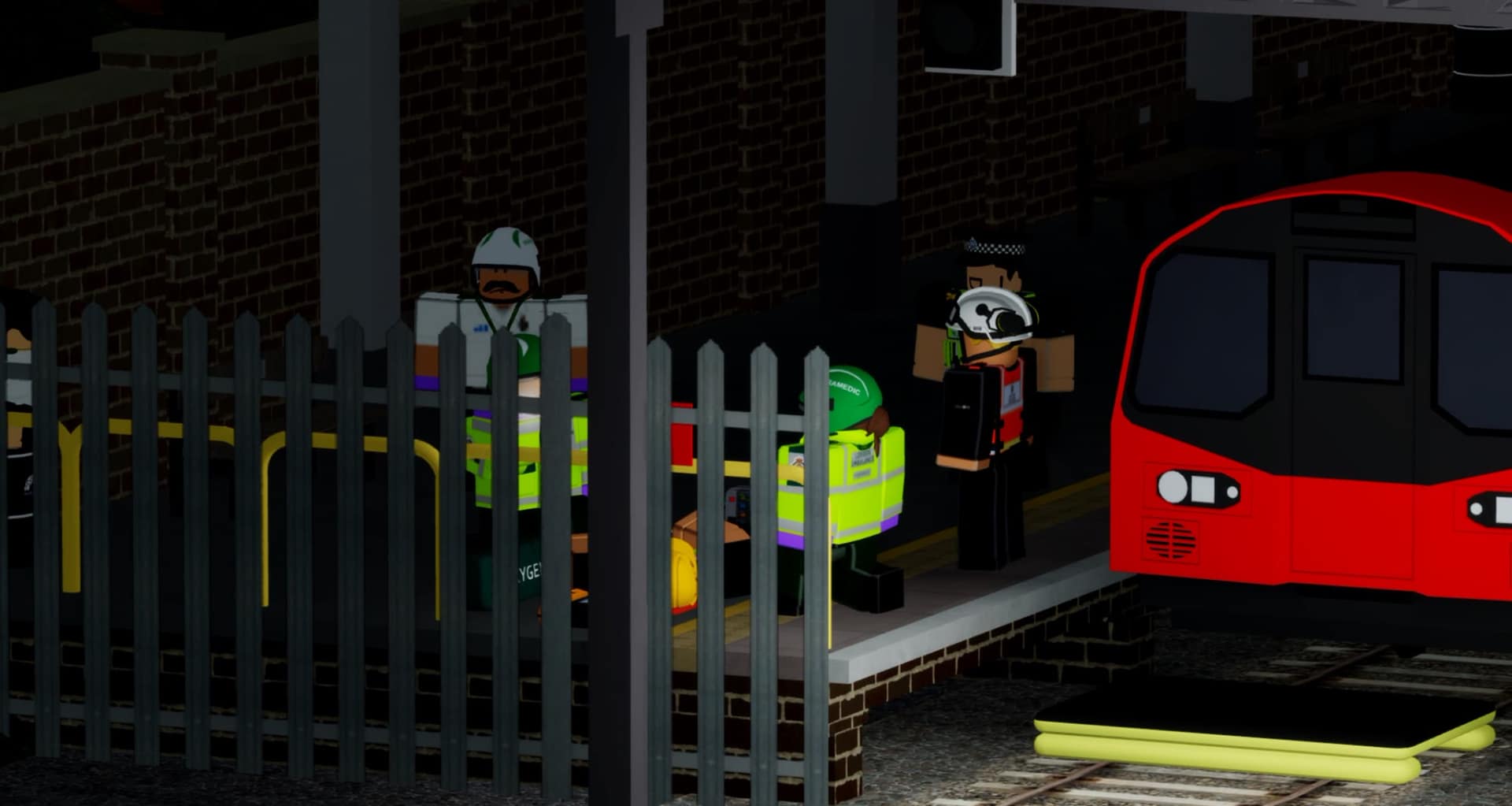 Patient freed from under a train