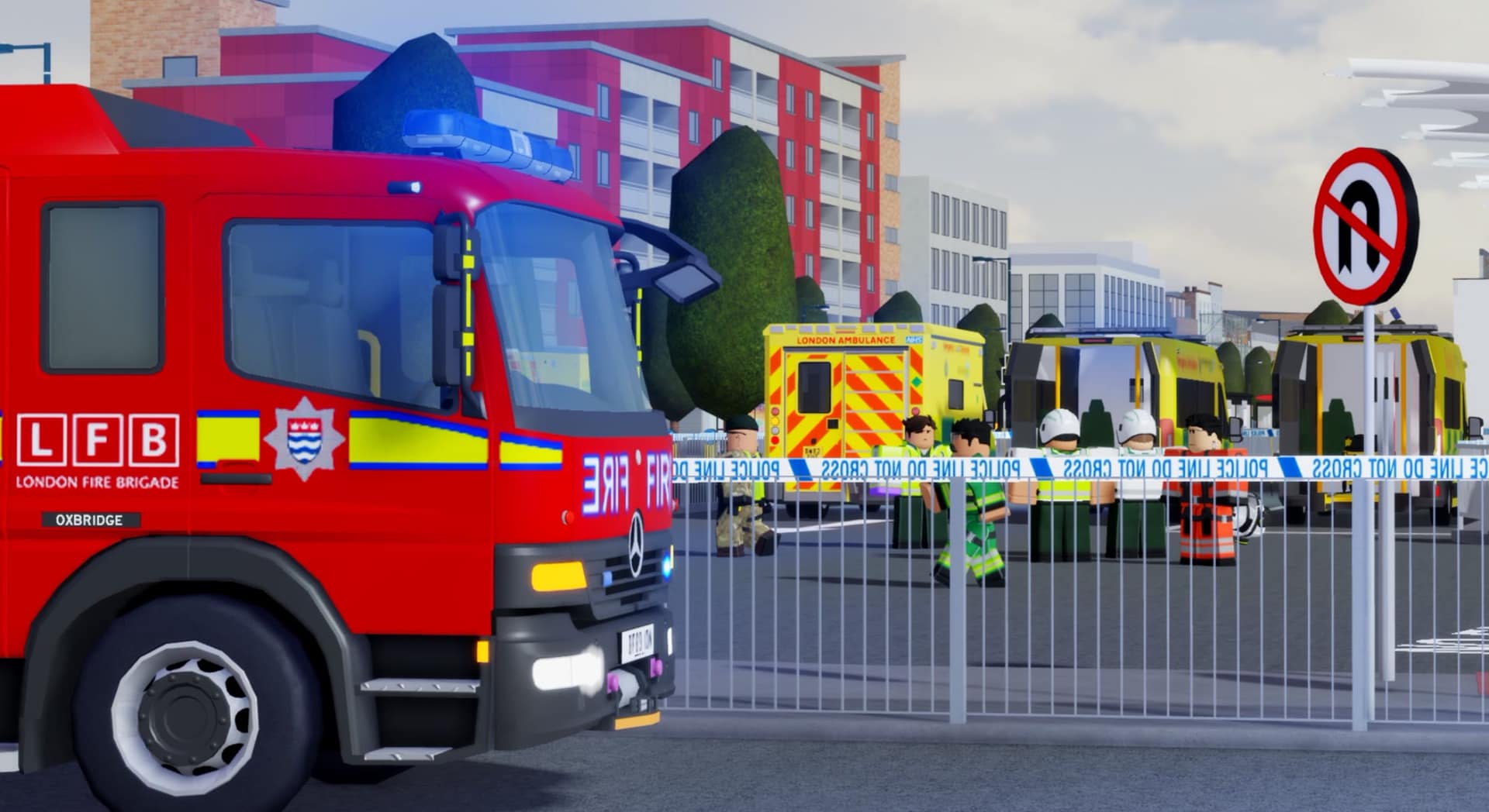 Patient treated on a railway line alongside the LFB