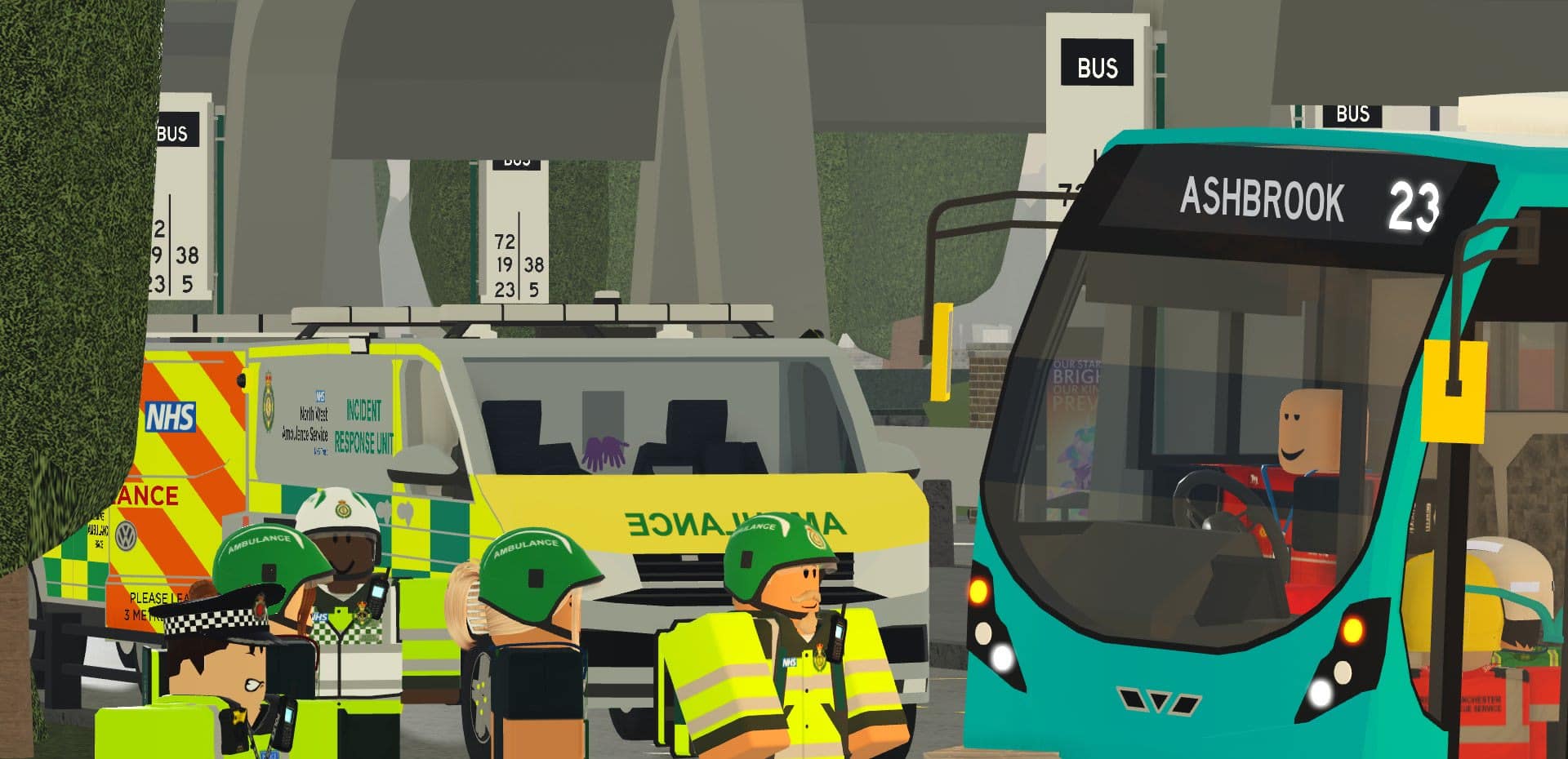 Road traffic collision at Redbury bus station
