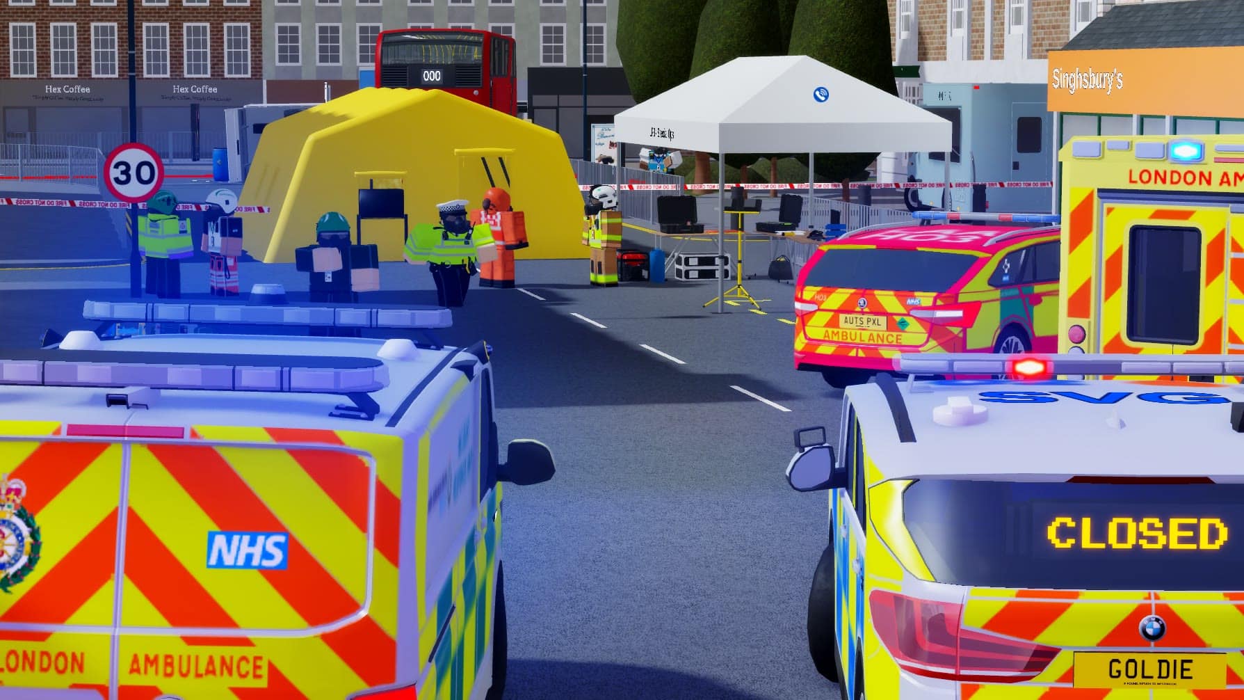Major road traffic collision at Strutt Building