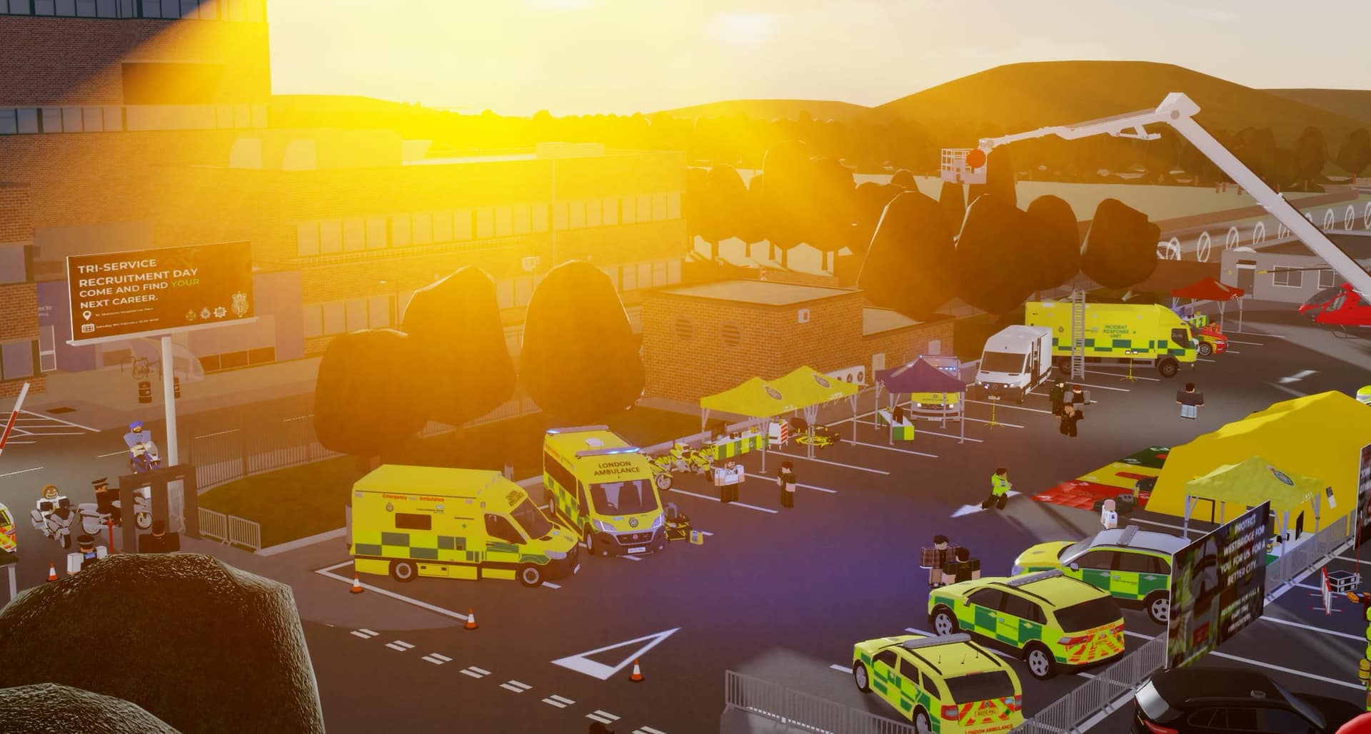 Tri-Service open day beside St Matlocks Hospital